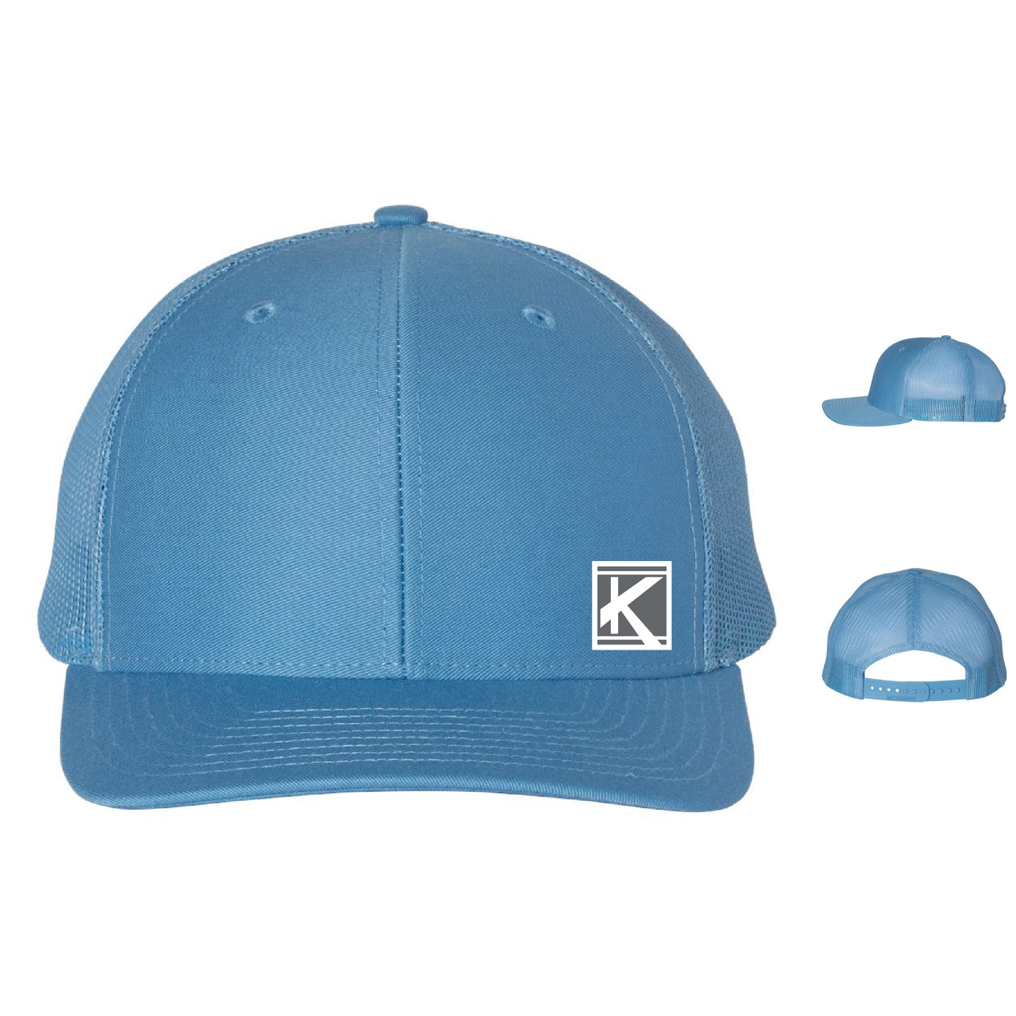 Snapback Trucker Cap with Woven Patch Block K - Unisex Fit