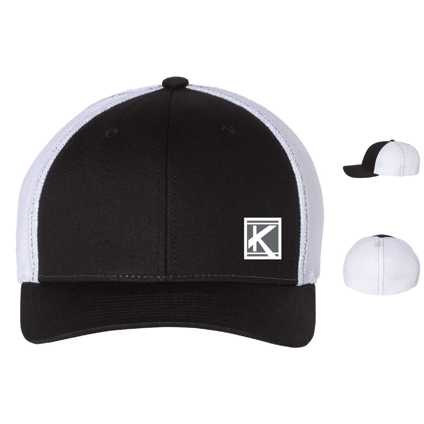 R-Flex Trucker Cap with Woven Patch Block K - Unisex Fit