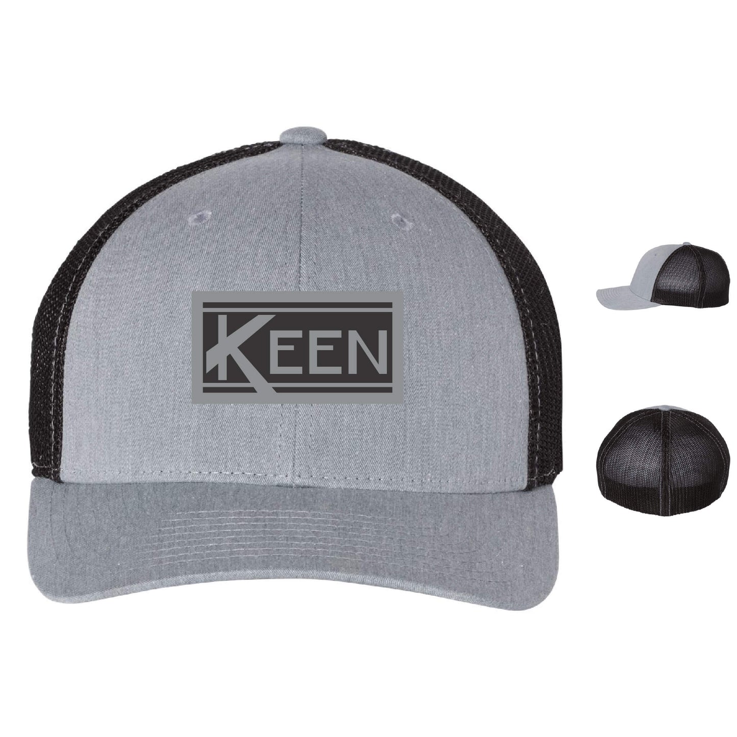 R-Flex Trucker Cap with Faux Leather Patch Standard Logo - Unisex Fit