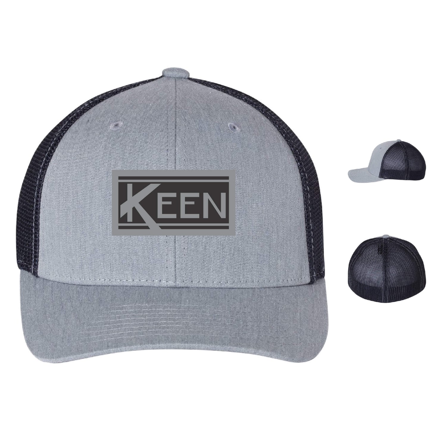 R-Flex Trucker Cap with Faux Leather Patch Standard Logo - Unisex Fit