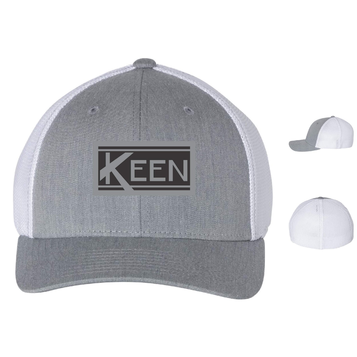 R-Flex Trucker Cap with Faux Leather Patch Standard Logo - Unisex Fit