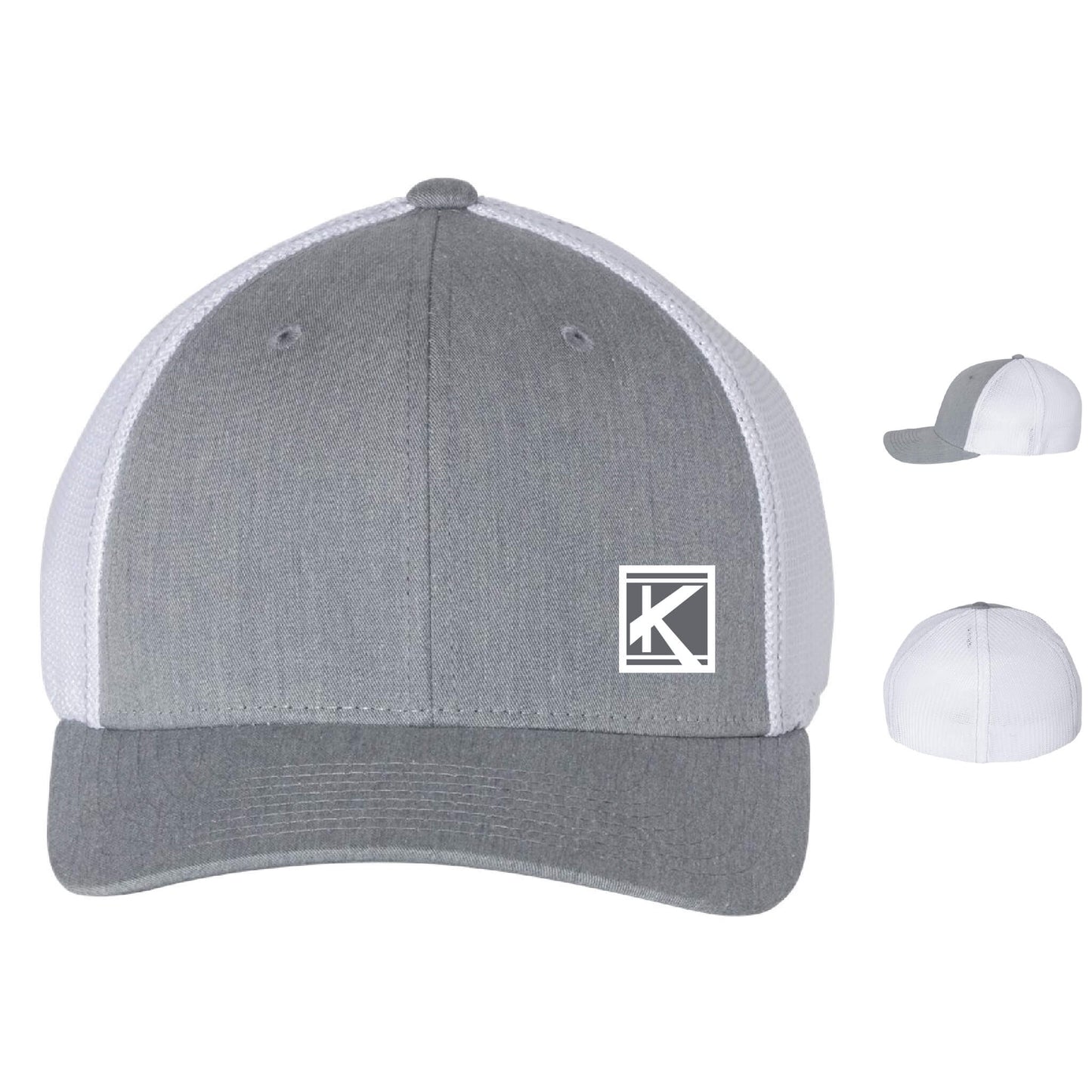 R-Flex Trucker Cap with Woven Patch Block K - Unisex Fit