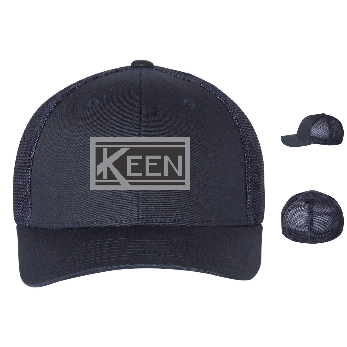 R-Flex Trucker Cap with Faux Leather Patch Standard Logo - Unisex Fit