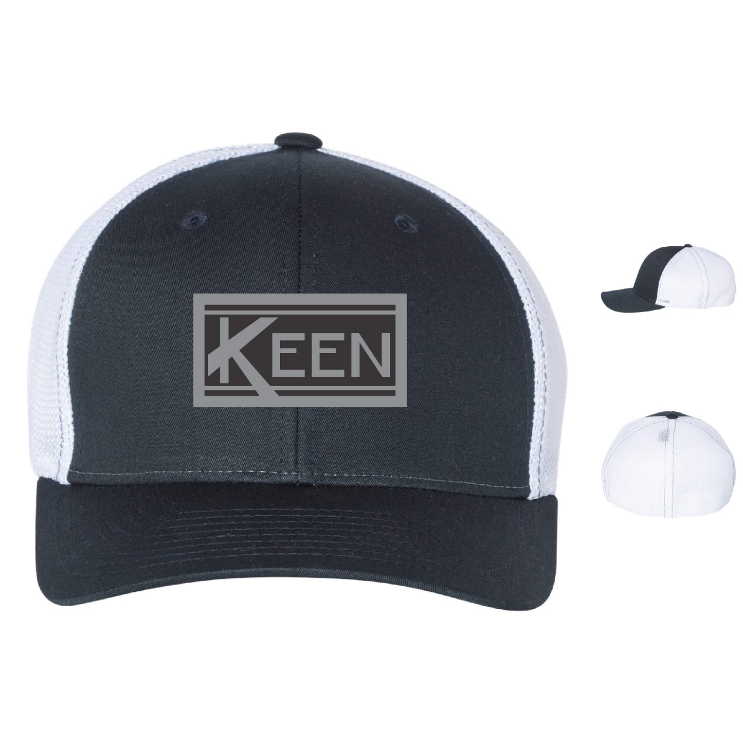 R-Flex Trucker Cap with Faux Leather Patch Standard Logo - Unisex Fit