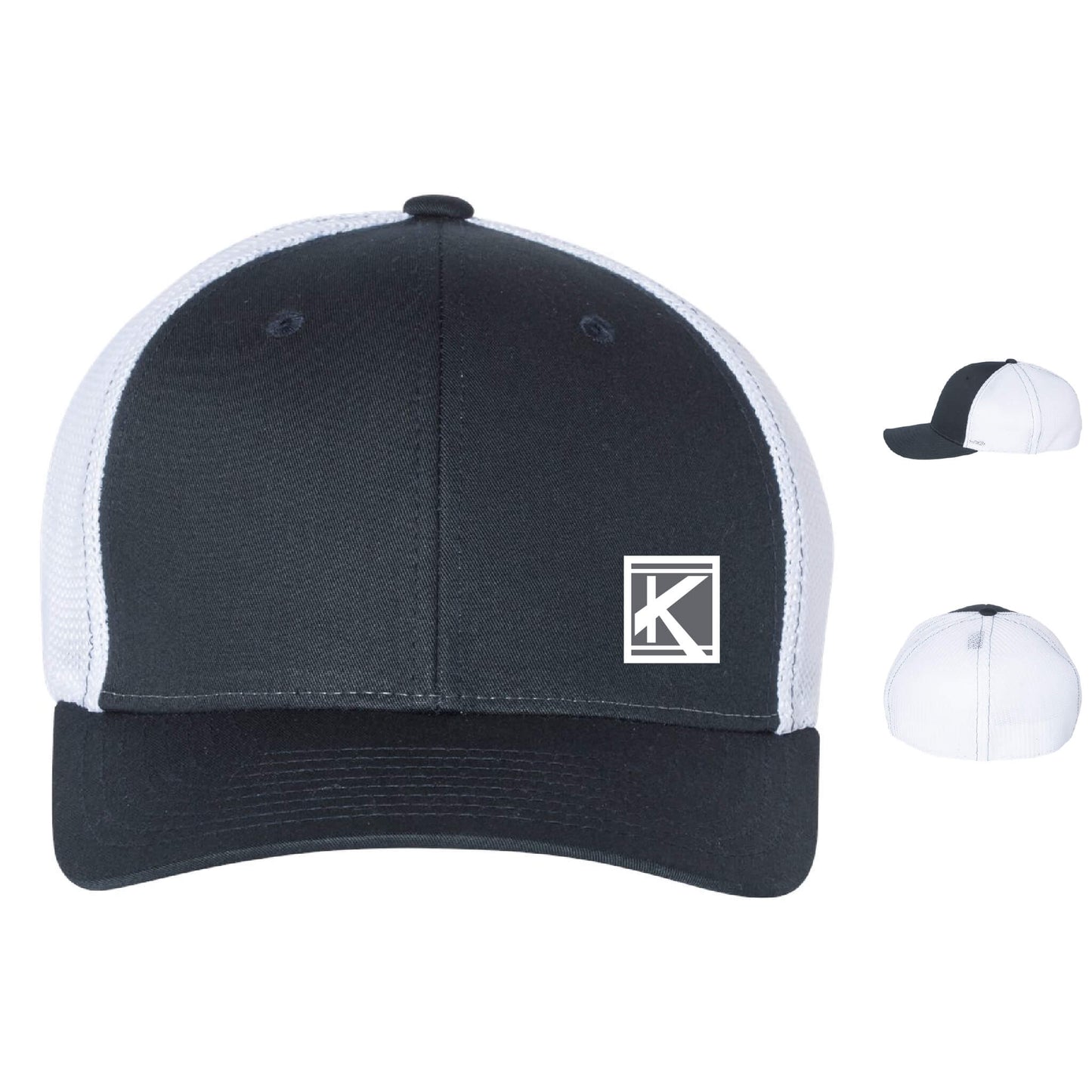 R-Flex Trucker Cap with Woven Patch Block K - Unisex Fit