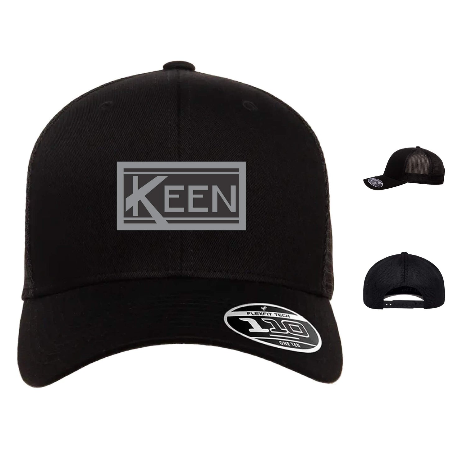 Mesh-Back Cap with Faux Leather Patch Standard Logo - Unisex Fit