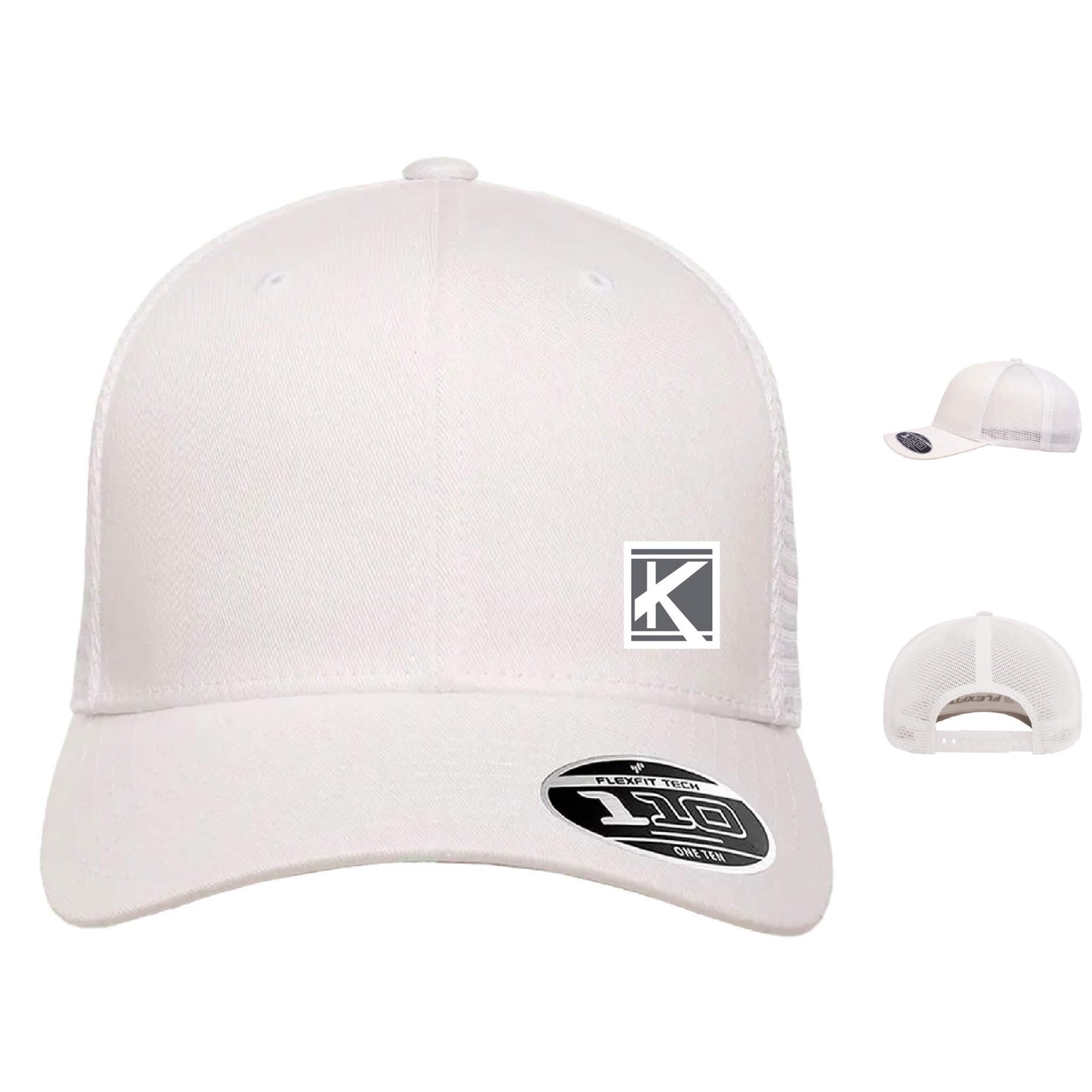 Mesh-Back Cap with Woven Patch Block K - Unisex Fit