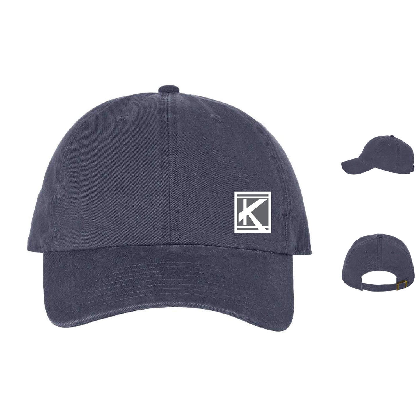 Clean Up Cap with Woven Patch Block K - Unisex Fit