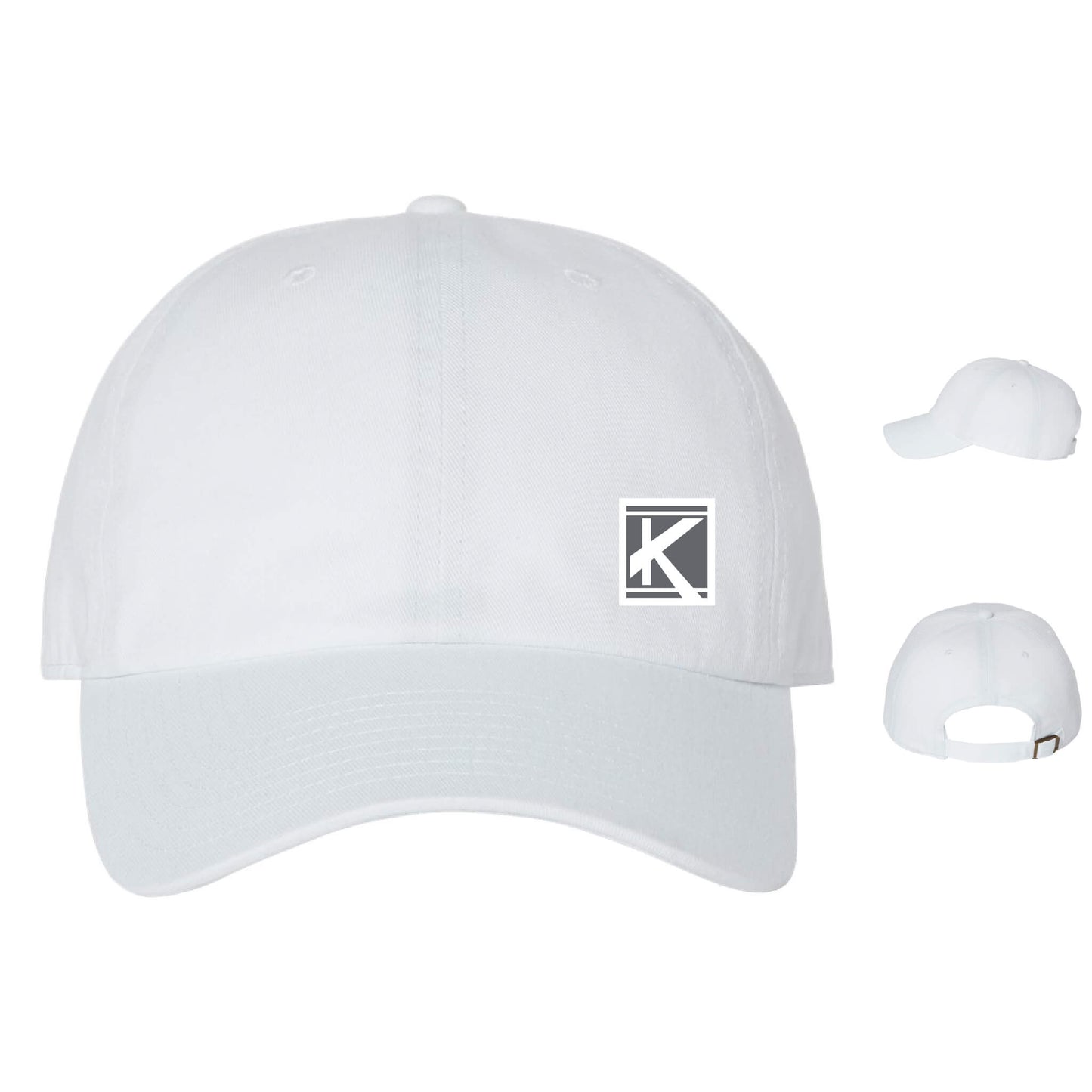 Clean Up Cap with Woven Patch Block K - Unisex Fit