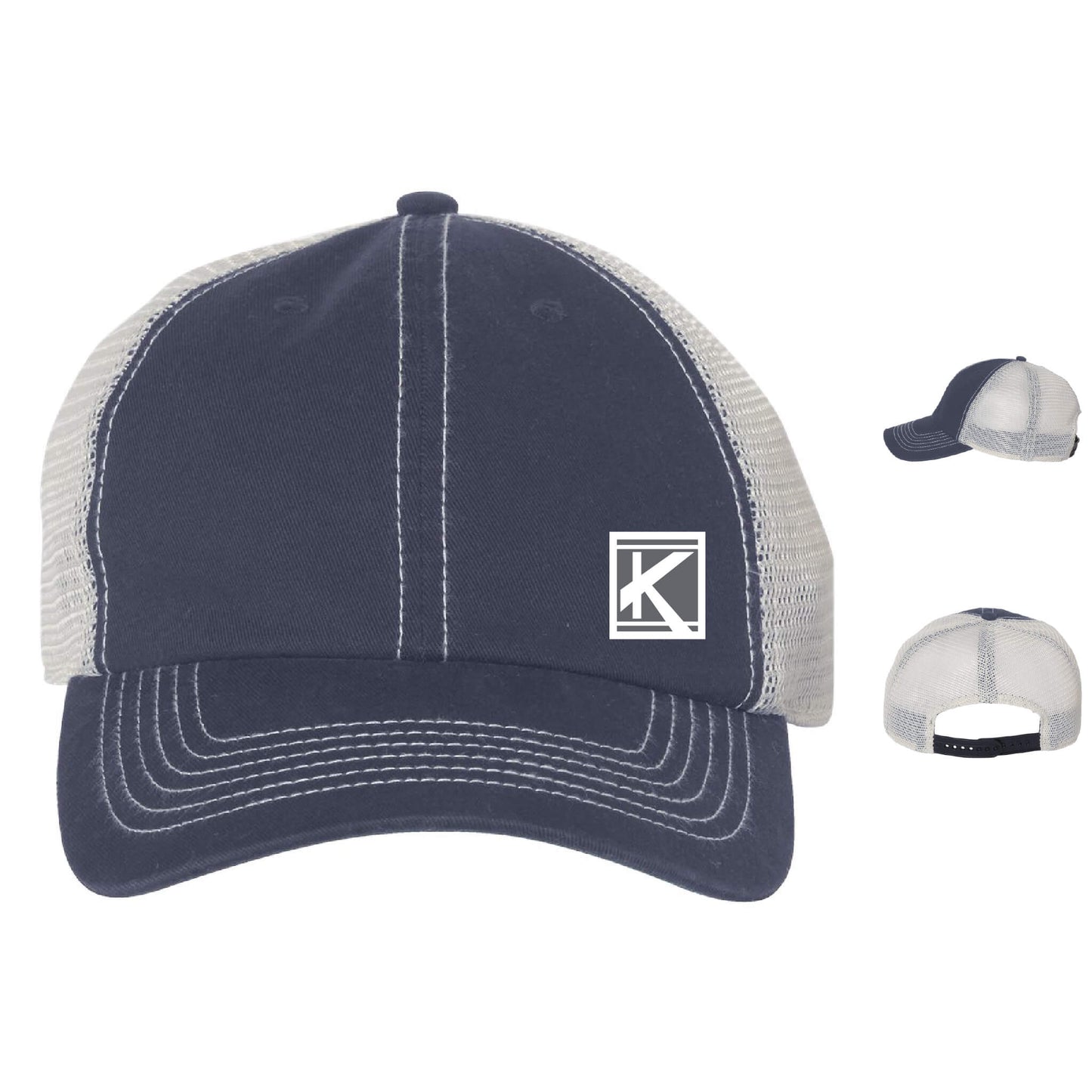 Trawler Cap with Woven Patch Block K - Unisex Fit