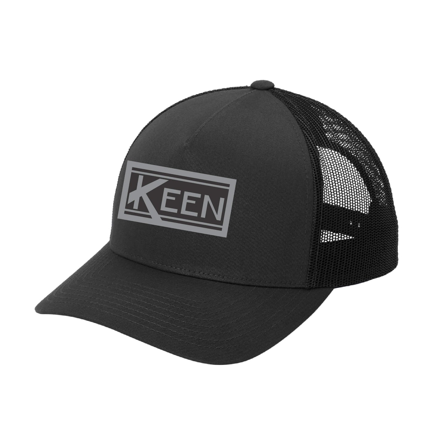 YP Classics® Retro Trucker 5-Panel Cap with Faux Leather Patch Standard Logo - Unisex Fit