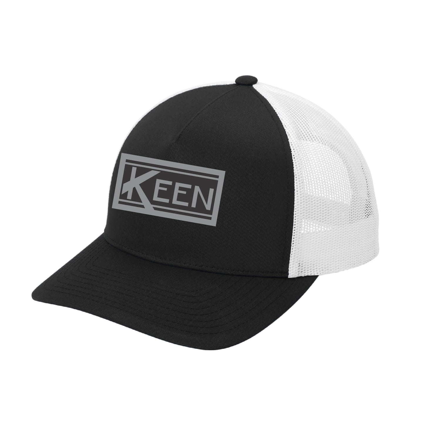 YP Classics® Retro Trucker 5-Panel Cap with Faux Leather Patch Standard Logo - Unisex Fit