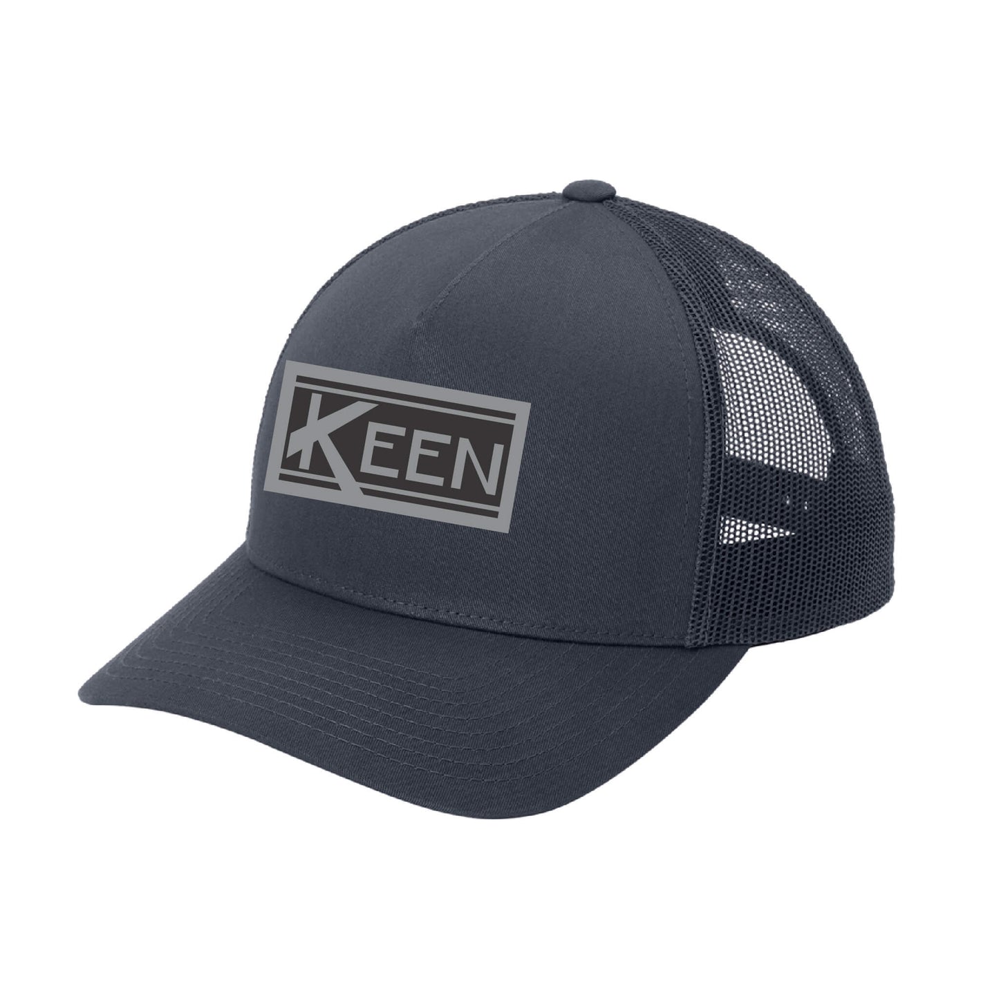 YP Classics® Retro Trucker 5-Panel Cap with Faux Leather Patch Standard Logo - Unisex Fit