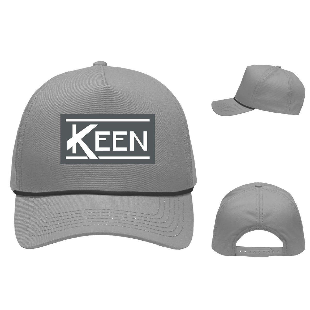 Five-Panel Rope Heritage Fit Cap with 3D Embroidery Standard Logo