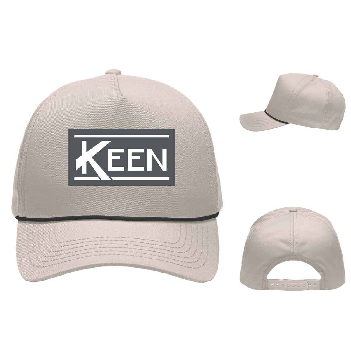 Five-Panel Rope Heritage Fit Cap with 3D Embroidery Standard Logo
