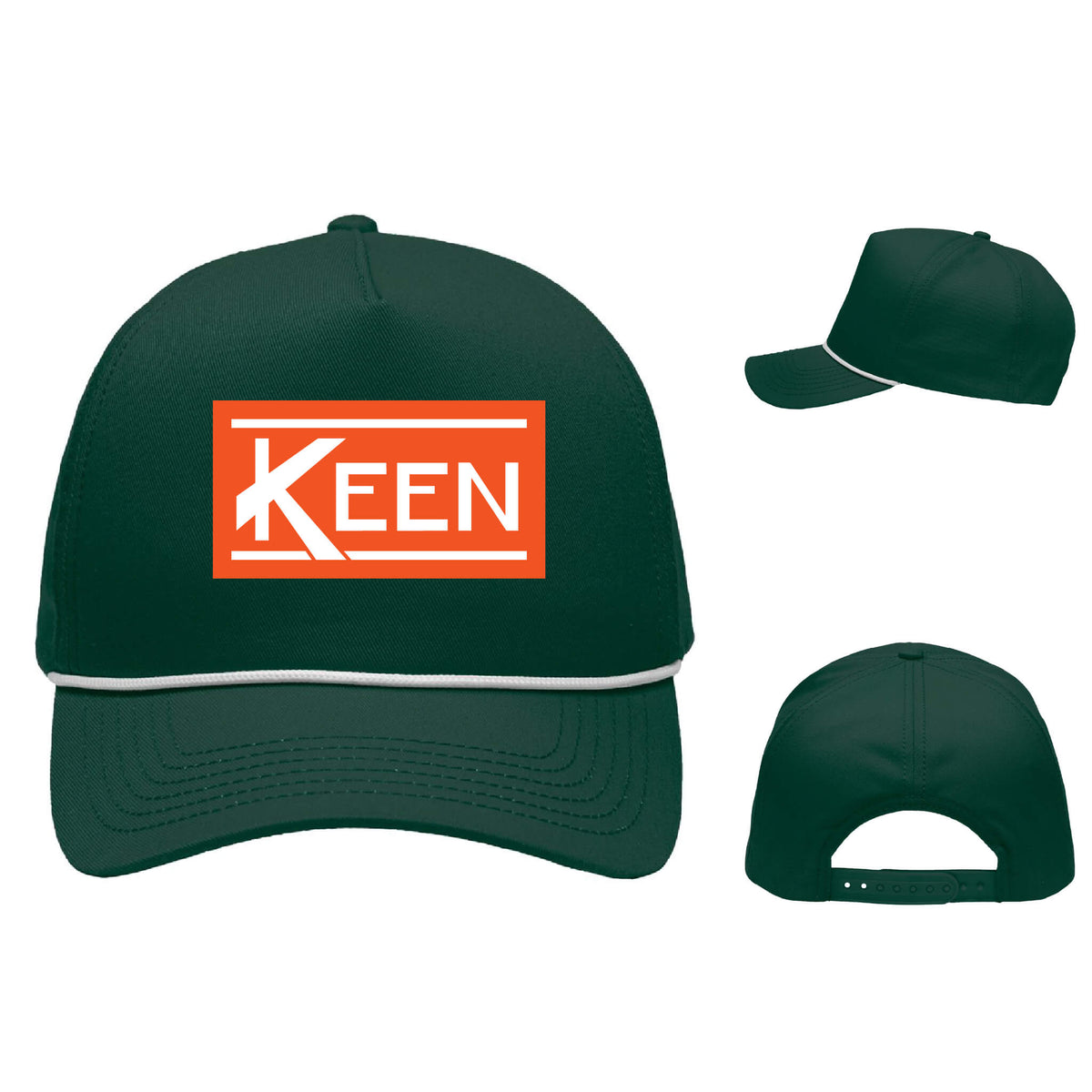 Five-Panel Rope Heritage Fit Cap with 3D Embroidery Standard Logo