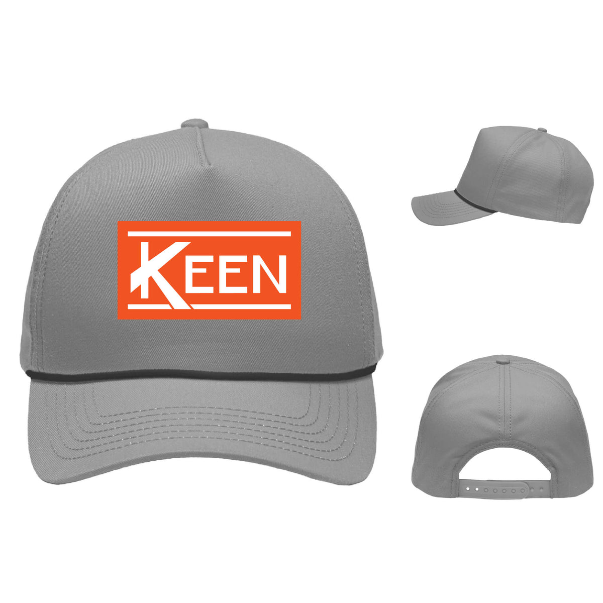 Five-Panel Rope Heritage Fit Cap with 3D Embroidery Standard Logo