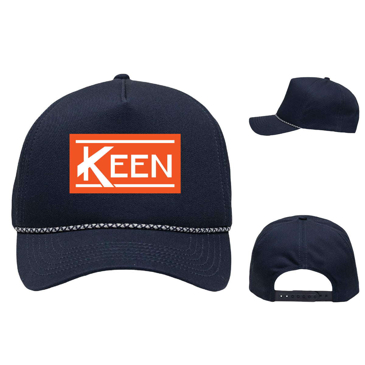 Five-Panel Rope Heritage Fit Cap with 3D Embroidery Standard Logo