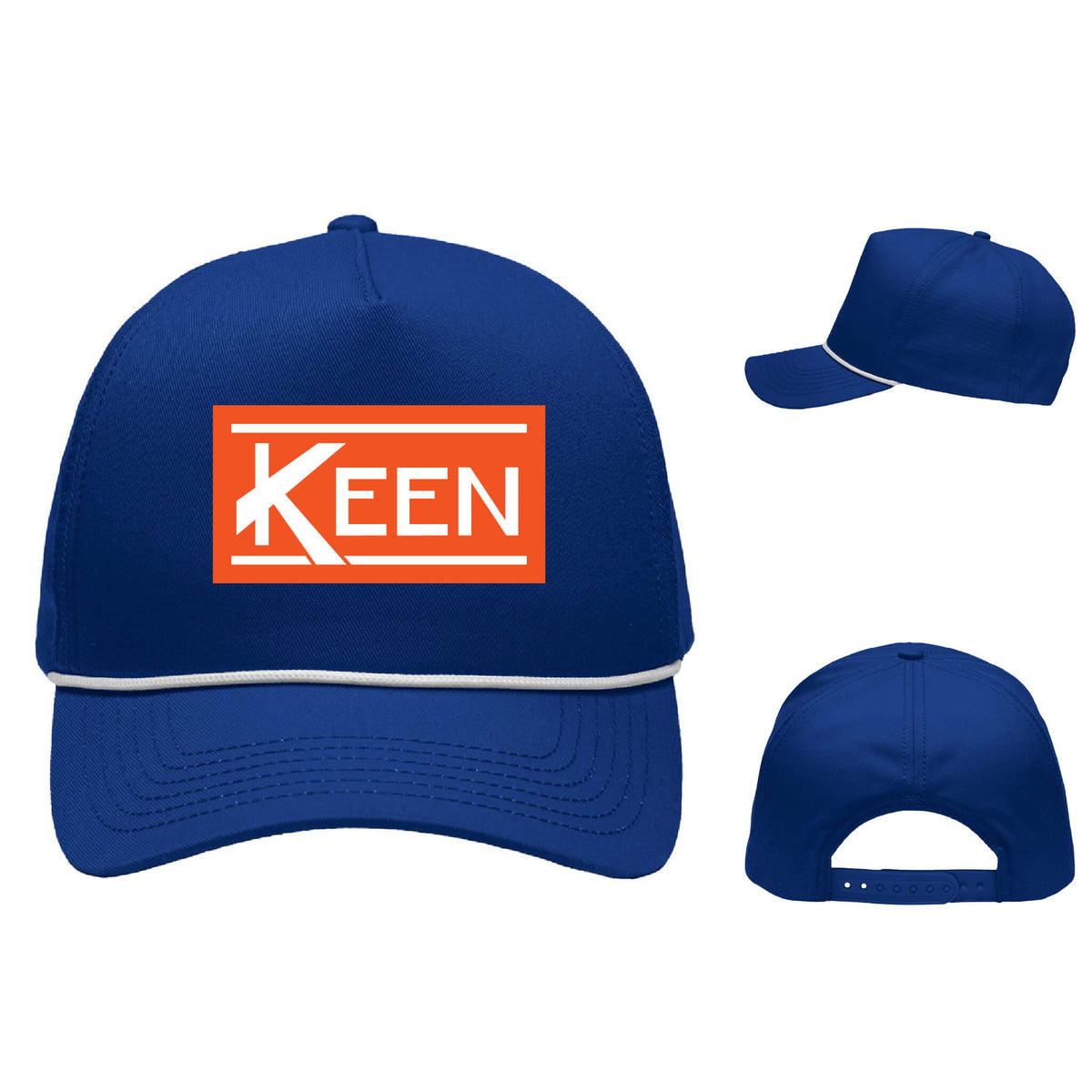Five-Panel Rope Heritage Fit Cap with 3D Embroidery Standard Logo