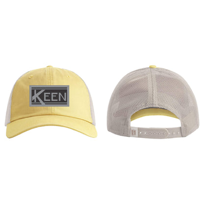 Sunwashed Trucker Cap with Faux Leather Patch Standard Logo