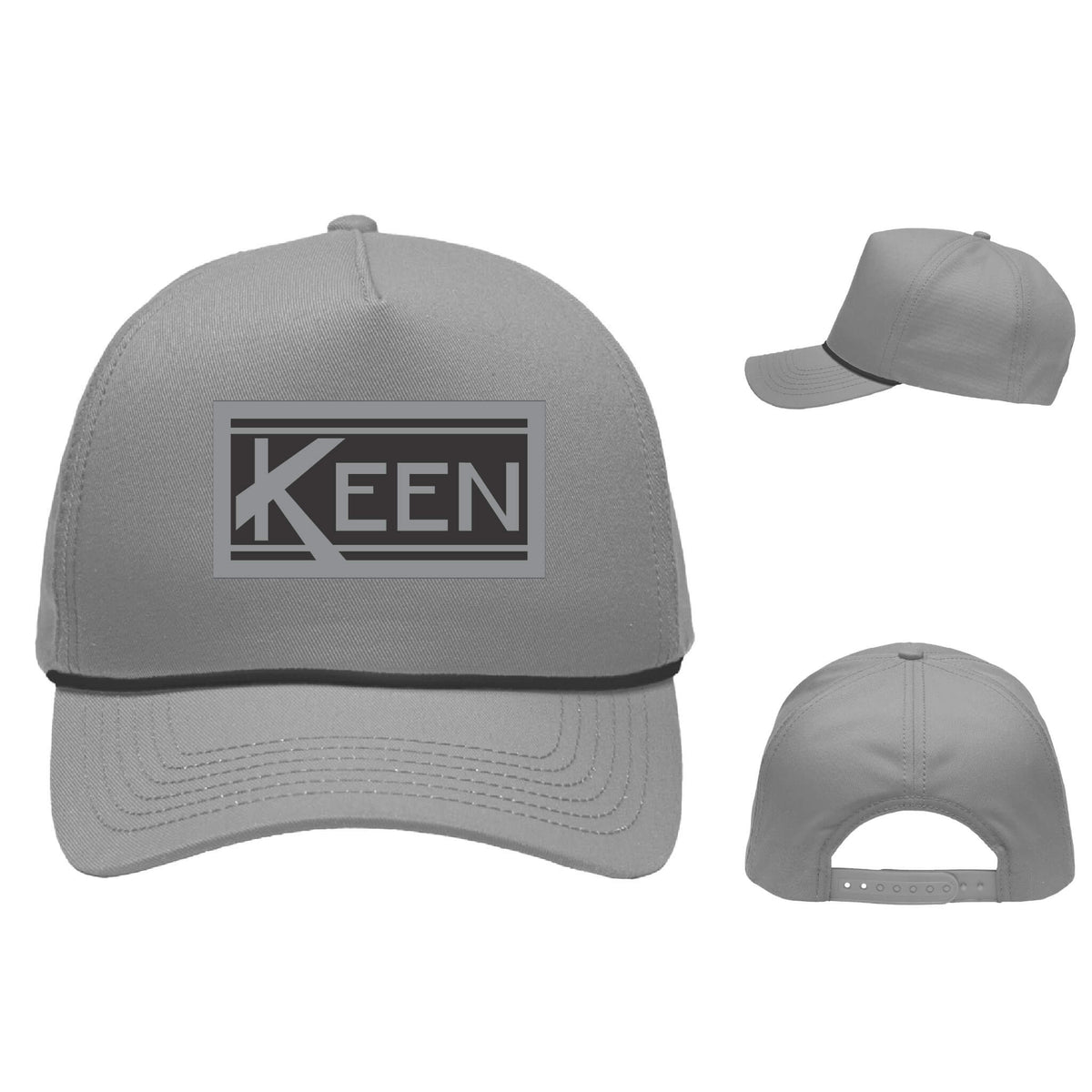 Five-Panel Rope Heritage Fit Cap with Faux Leather Patch Standard Logo