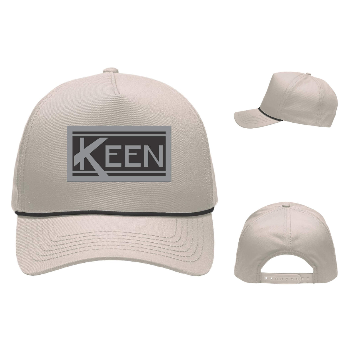 Five-Panel Rope Heritage Fit Cap with Faux Leather Patch Standard Logo