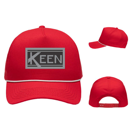 Five-Panel Rope Heritage Fit Cap with Faux Leather Patch Standard Logo