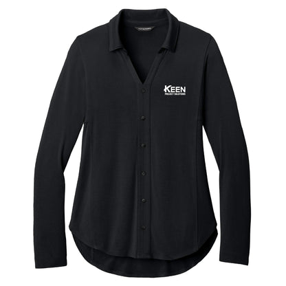 Luxe Knit Button Tunic - Ladies Fit