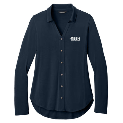 Luxe Knit Button Tunic - Ladies Fit