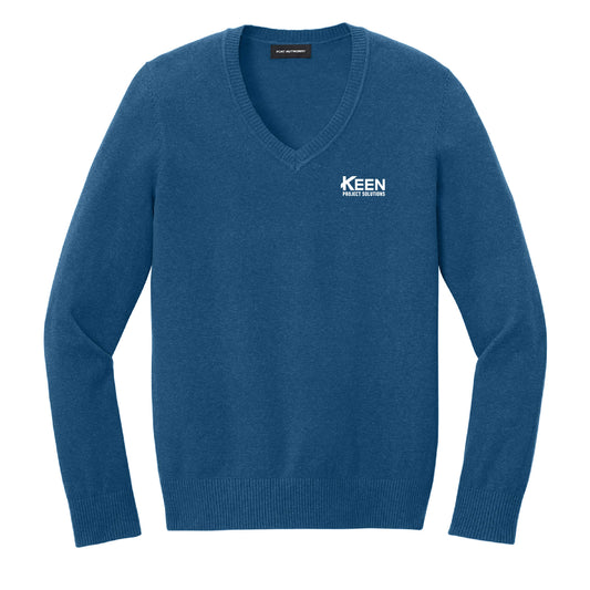 Easy Care V-Neck Sweater - Ladies Fit