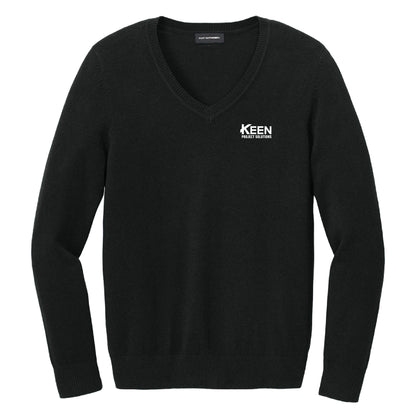 Easy Care V-Neck Sweater - Ladies Fit