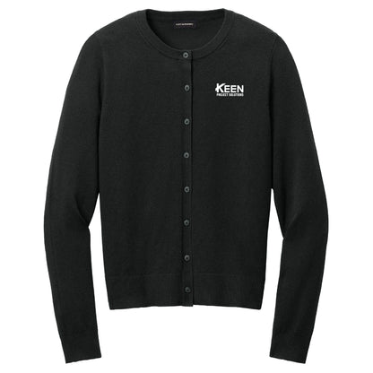 Easy Care Crewneck Cardigan Sweater - Ladies Fit