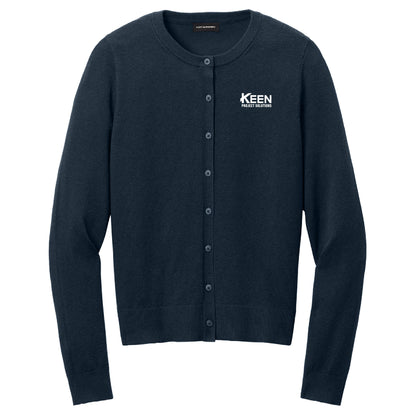 Easy Care Crewneck Cardigan Sweater - Ladies Fit