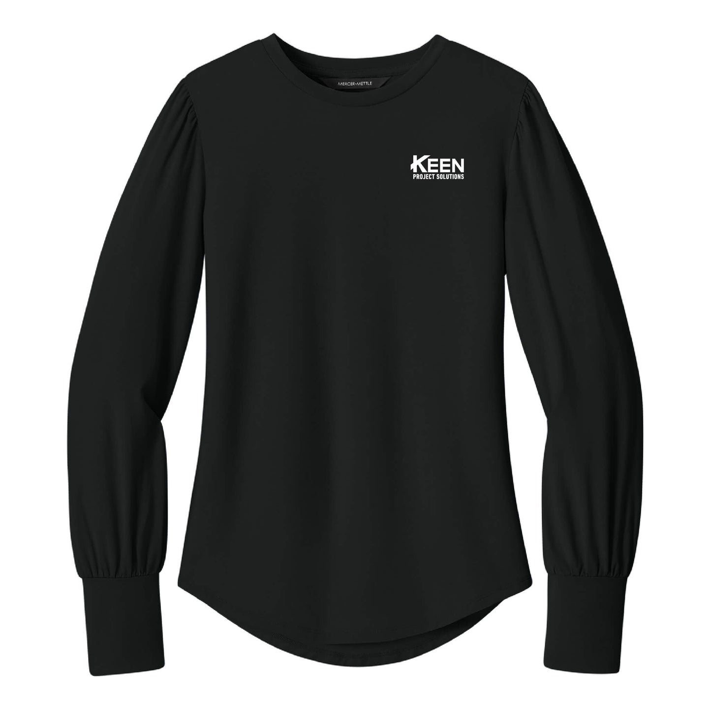 Stretch Jersey Long Sleeve Blouson Top - Ladies Fit