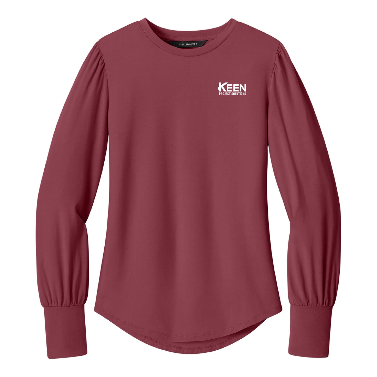 Stretch Jersey Long Sleeve Blouson Top - Ladies Fit