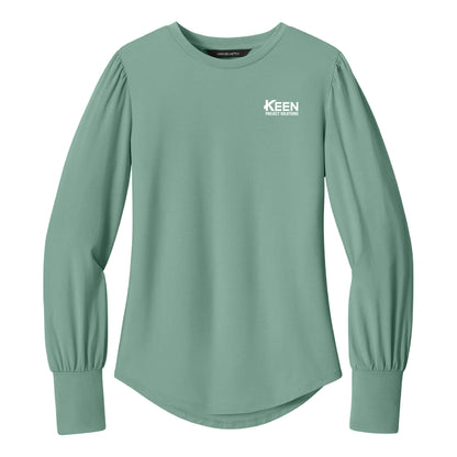 Stretch Jersey Long Sleeve Blouson Top - Ladies Fit