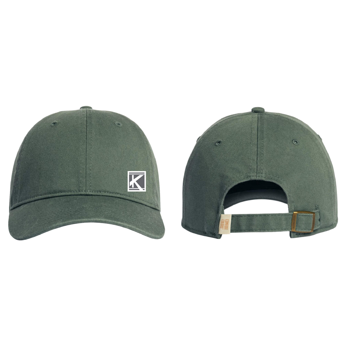 Coastal Washed Cap with Woven Patch Block K