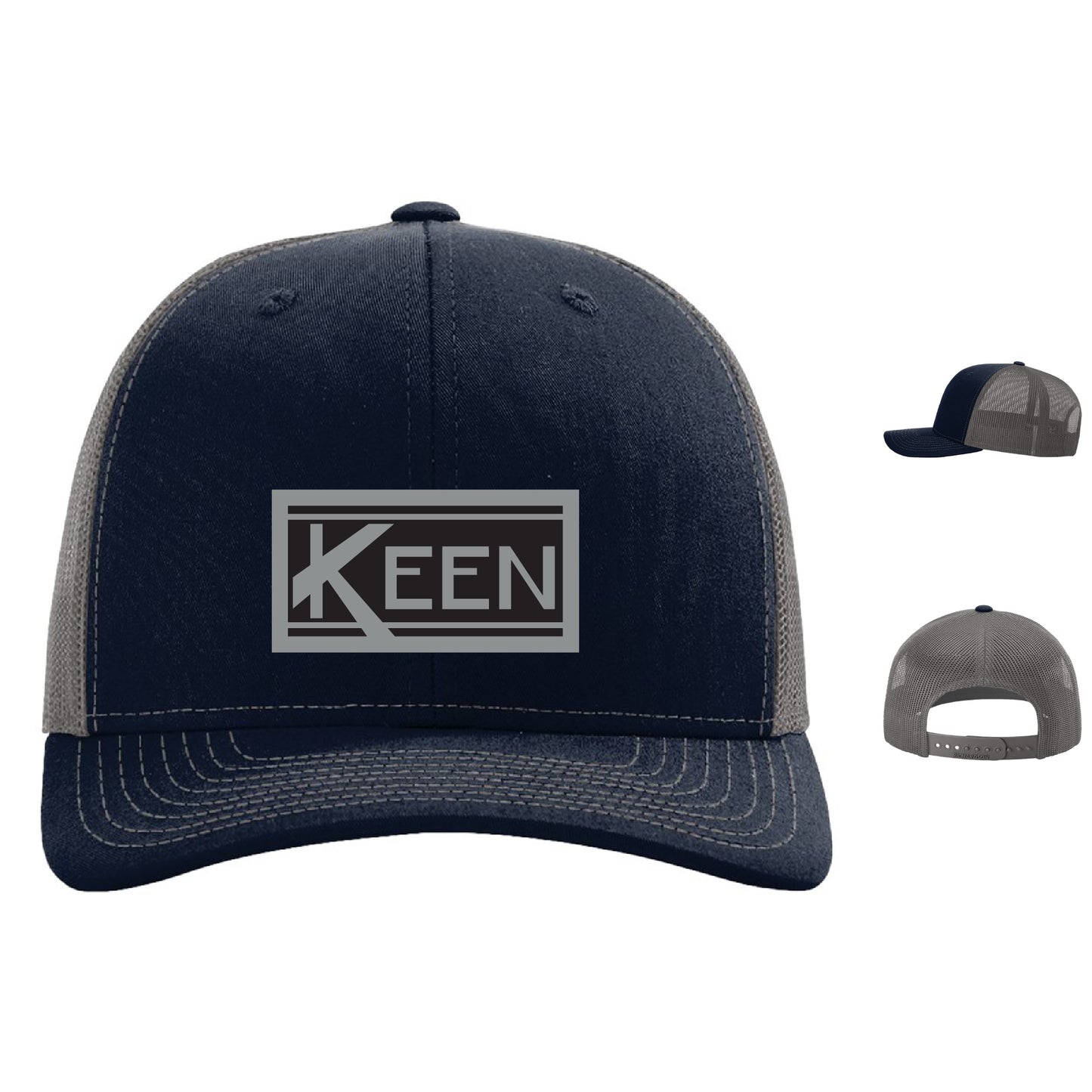 Snapback Trucker Cap with Faux Leather Patch Standard Logo - Unisex Fit