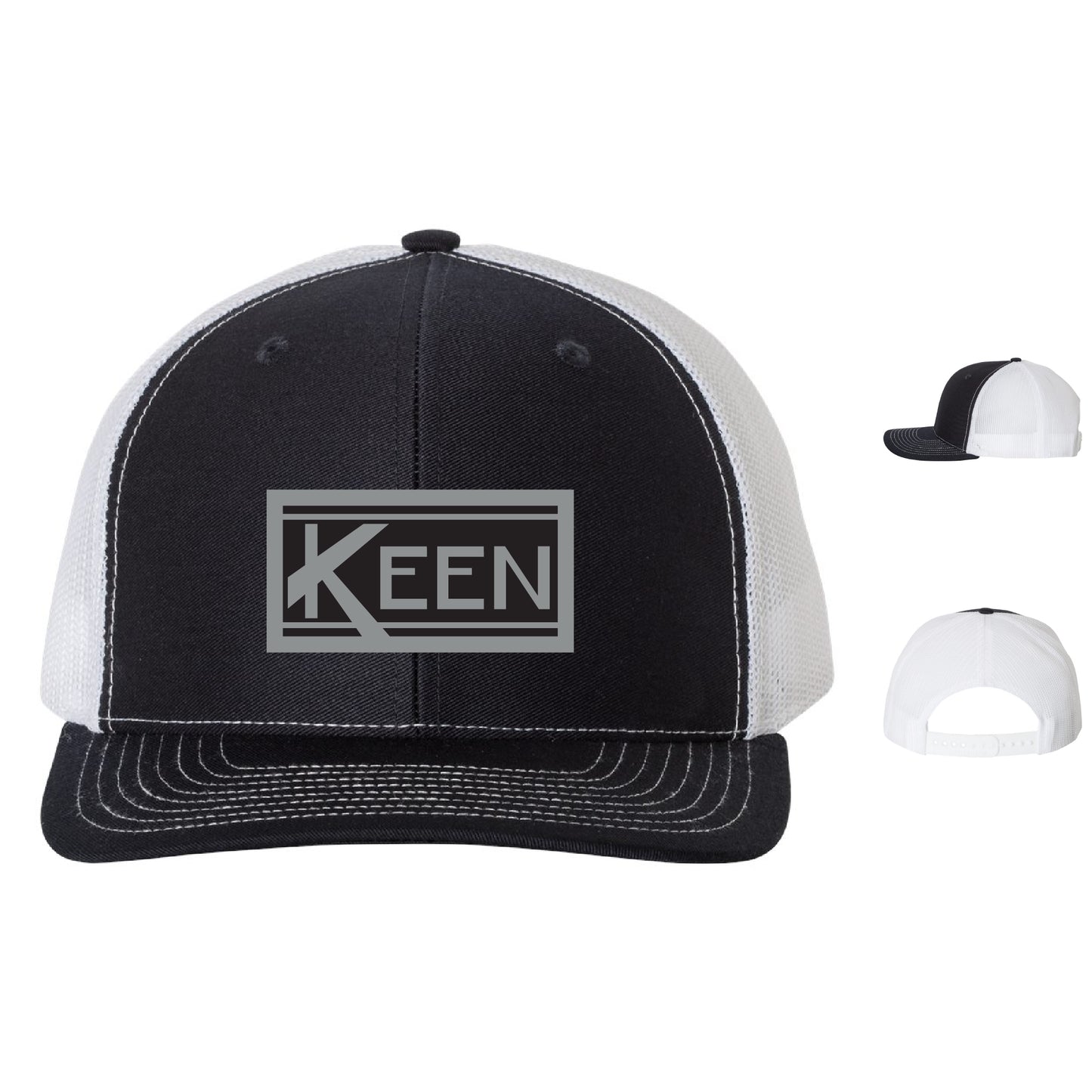 Snapback Trucker Cap with Faux Leather Patch Standard Logo - Unisex Fit