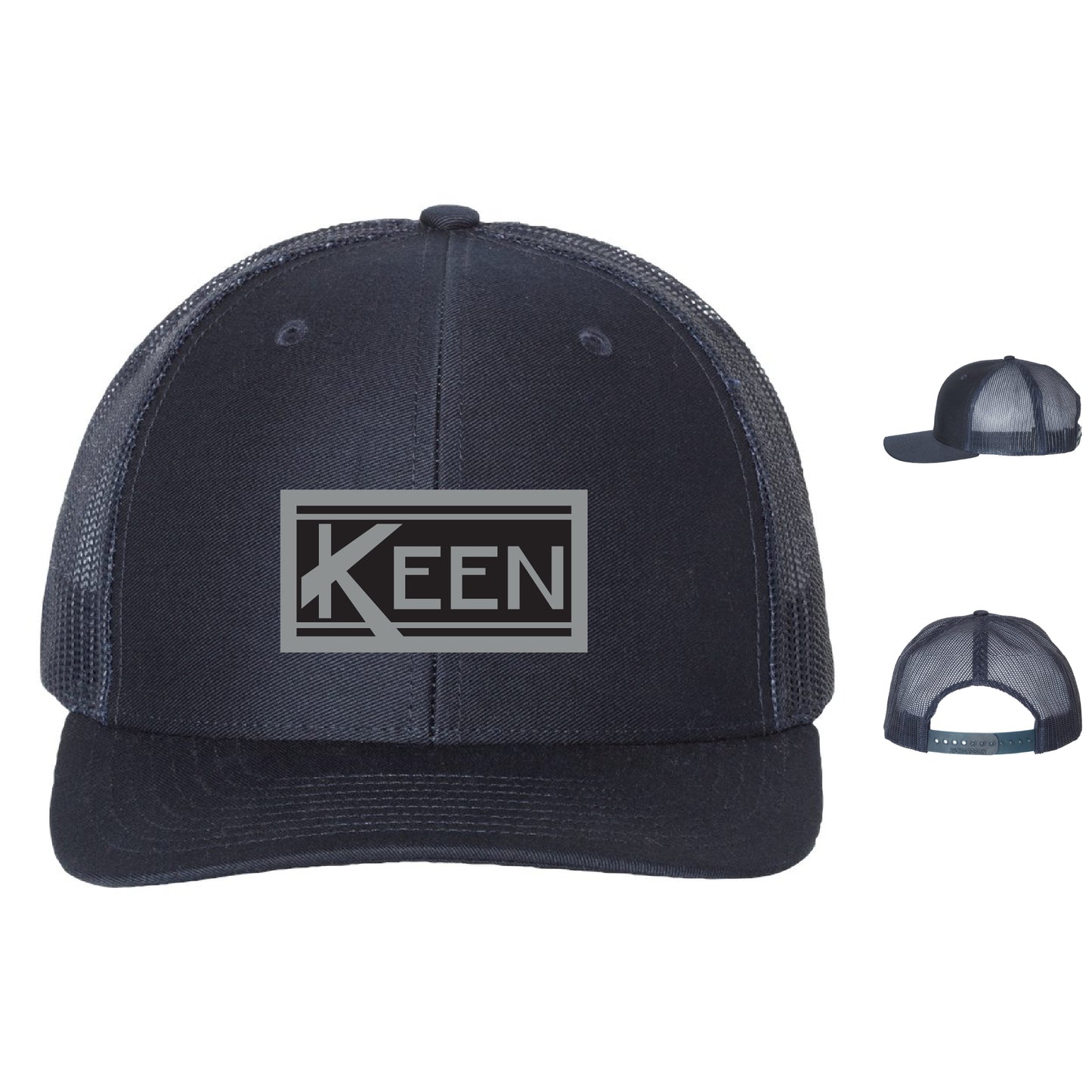 Snapback Trucker Cap with Faux Leather Patch Standard Logo - Unisex Fit