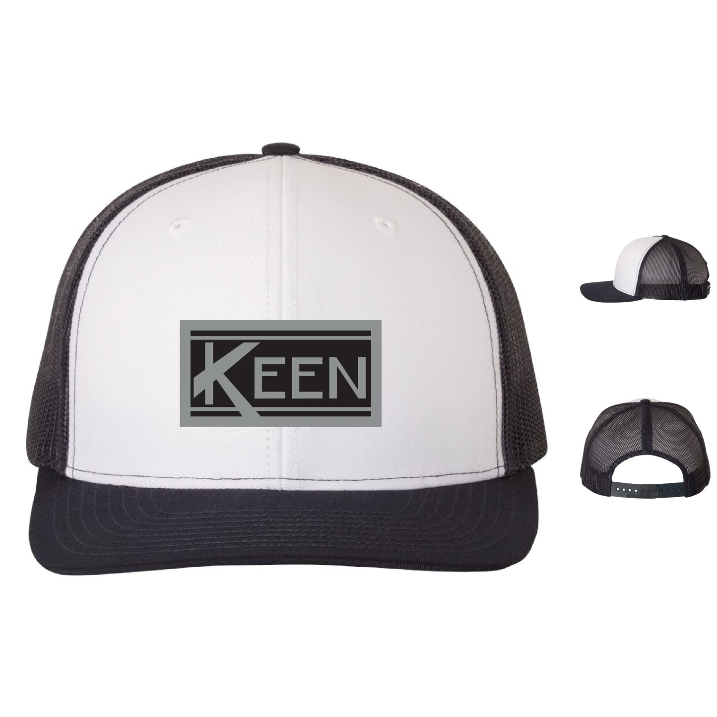 Snapback Trucker Cap with Faux Leather Patch Standard Logo - Unisex Fit