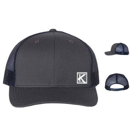 Snapback Trucker Cap with Woven Patch Block K - Unisex Fit