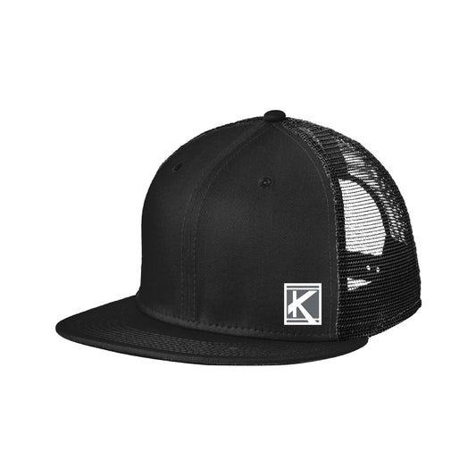 Standard Fit Snapback Trucker Cap with Woven Patch Block K - Unisex Fit