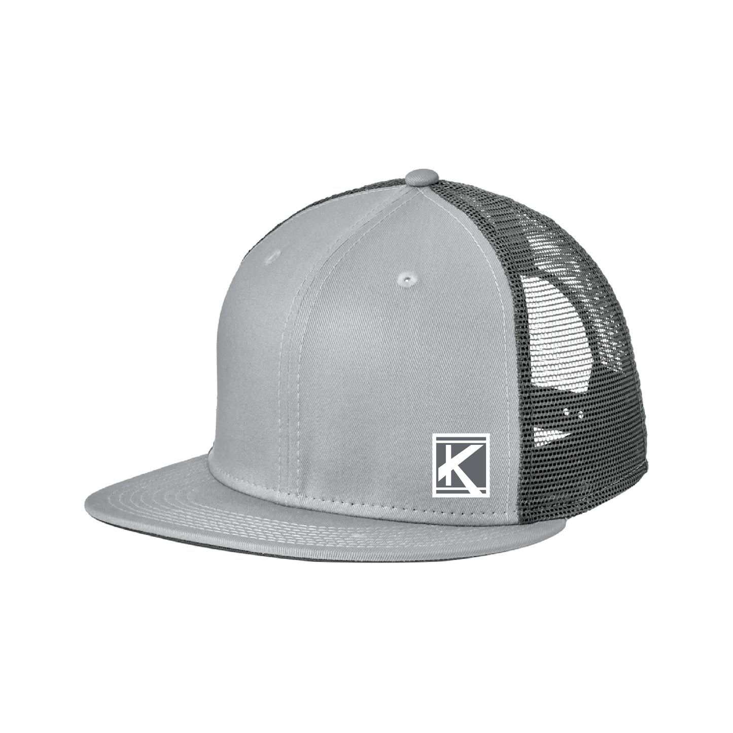 Standard Fit Snapback Trucker Cap with Woven Patch Block K - Unisex Fit