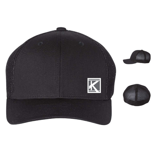 R-Flex Trucker Cap with Woven Patch Block K - Unisex Fit