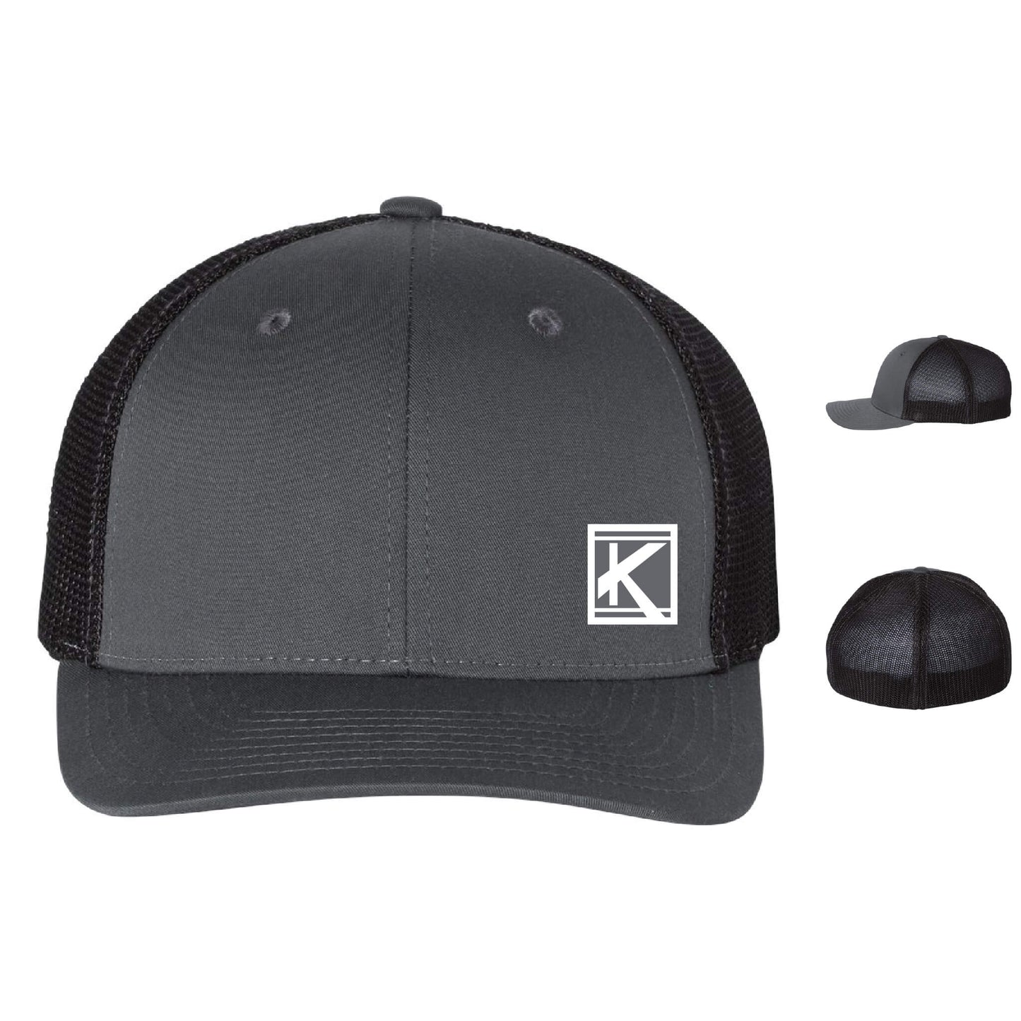 R-Flex Trucker Cap with Woven Patch Block K - Unisex Fit