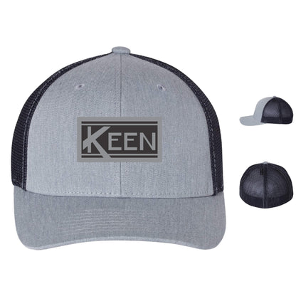 R-Flex Trucker Cap with Faux Leather Patch Standard Logo - Unisex Fit