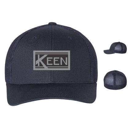 R-Flex Trucker Cap with Faux Leather Patch Standard Logo - Unisex Fit