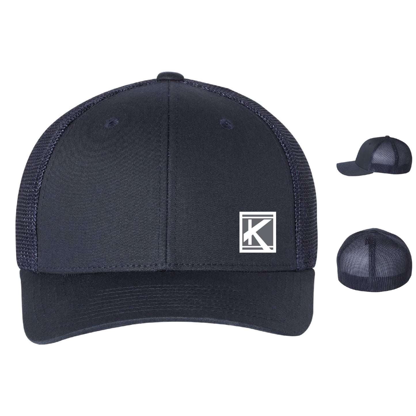 R-Flex Trucker Cap with Woven Patch Block K - Unisex Fit
