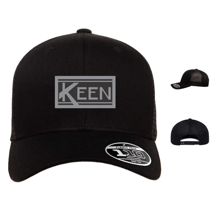 Mesh-Back Cap with Faux Leather Patch Standard Logo - Unisex Fit